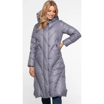 Dámská softshellová bunda Modrošedý dámský péřový prošívaný kabát BLH 251037 FX - blue Velikost: L