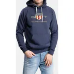 Pánská modrá mikina Gant Archive Shield - Velikost 3XL, Barva Modrá 56468 2047056