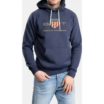 Pánská mikina Pánská modrá mikina Gant Archive Shield - Velikost 3XL, Barva Modrá 56468 2047056