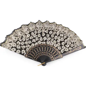 Vějíř textilní s glitry