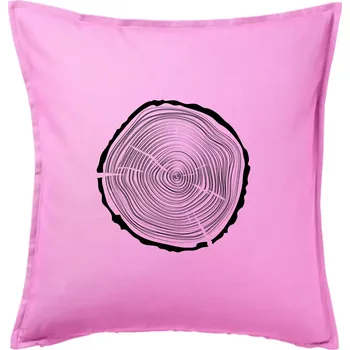 Polštář Letokruhy 45 bez věku - Polštář 50x50 - 50x50 - Pouze potah ( Růžová )