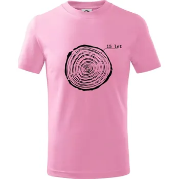 Chlapecké oblečení Letokruhy - 15 - Tričko dětské bavlněné - 146 cm/10 let ( Růžová )