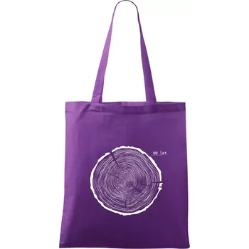 Nákupní taška Letokruhy - 90 - Taška bavlněná - 42 x 38 cm ( Fialová )