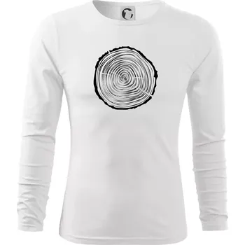 Pánské oblečení Letokruhy 25 bez věku - Triko s dlouhým rukávem FIT-T long sleeve - S ( Bílá )