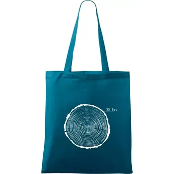 Nákupní taška Letokruhy - 35 - Taška bavlněná - 42 x 38 cm ( Petrolejová )