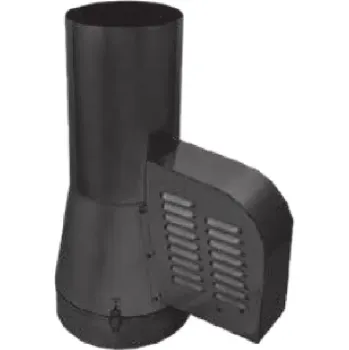 Hlavice pro radiátor M500 – redukce do komína, černá prům. 200 mm