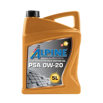 Motorový olej Alpine 0W-20 PSA, 5L, speciální syntetický motorový olej