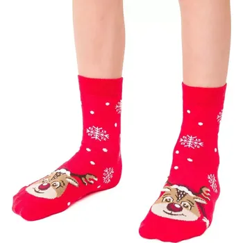 Dětské ponožky Sobík Rudolf - 29-31 / červená