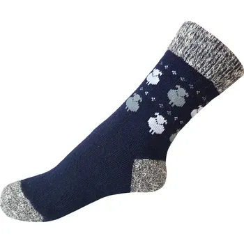 Pánské ponožky Art.18 Dětské zimní ponožky Knebl - ovečka modré, velikost 22-24