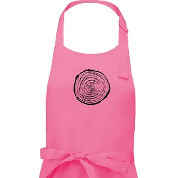 Kuchyňská zástěra Letokruhy 15 bez věku - Pánská zástěra na vaření - Univerzální velikost ( Růžová )