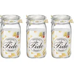 ZAVAŘOVACÍ SKLENICE NÁDOBA NA POTRAVINY 3 x 1,5 L FIDO BORMIOLI