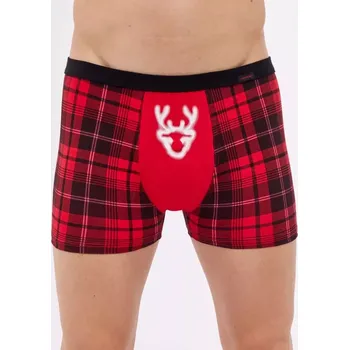 Boxerky Pánské vánoční boxerky Red Nose - 2XL / červená