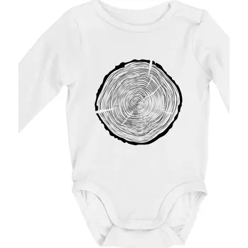 Letokruhy 55 bez věku - Body kojenecké s dlouhým rukávem - Dlouhý r. 6-12 měs ( Bílá )