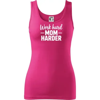 Dámské oblečení Work hard mom harder - Dámské tílko - XS ( Purpurová )