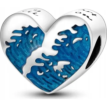 Přívěsek Přívěsky Stříbro 925 Přívěsek Srdce Vlny Moře Oceán