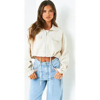 Dámská vesta Bunda Missy Empire Cream 1993575 L
