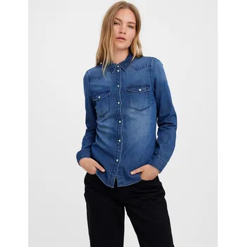 Dámská košile Šaty Vero Moda Mid Blue Denim 2596689 8 (XS)