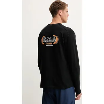 Dámská mikina Bavlněná mikina Hummel černá barva, s potiskem, 230028 99X, vel. L