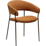 Dan-Form Oranžová bouclé jídelní židle DAN-FORM Reboot