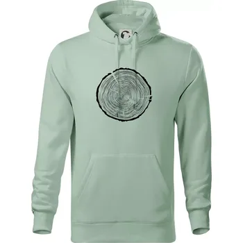 Pánská mikina Letokruhy 90 bez věku - Mikina pánská Cape s kapucí - 4XL ( Sage )