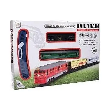 Vláček a vláčkodráha Vlak trať s efekty 106x106 cm