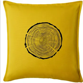 Polštář Letokruhy 100 bez věku - Polštář 50x50 - 50x50 - Pouze potah ( Žlutá )