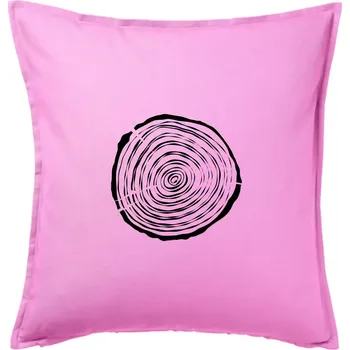 Polštář Letokruhy 15 bez věku - Polštář 50x50 - 50x50 - Pouze potah ( Růžová )