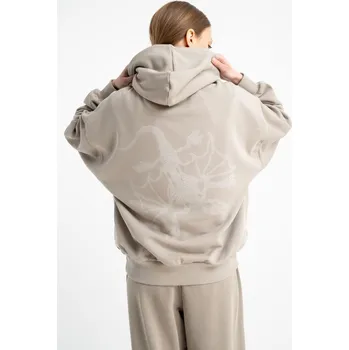 Dívčí mikina Reporter Young Young | Dívčí béžová oversize mikina s kapucí a potiskem draka zdobeným kamínky - Barva BÉŽOVÁ, Velikost 140/146 253-0551G-01-270-1