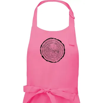 Kuchyňská zástěra Letokruhy 60 bez věku - Pánská zástěra na vaření - Univerzální velikost ( Růžová )