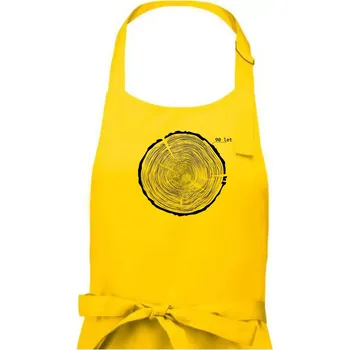 Kuchyňská zástěra Letokruhy - 90 - Dámská zástěra na vaření - Univerzální velikost ( Žlutá )