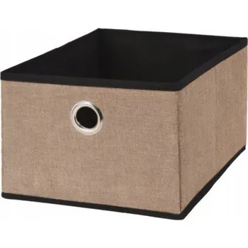 Úložný box TEXTILNÍ ÚLOŽNÝ BOX HNĚDÝ NETKANÝ TEXTIL 32 X 25 X 18 CM