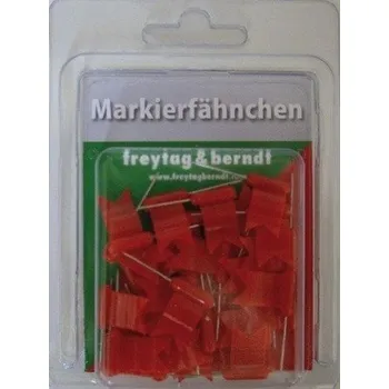 Markierfähnchen wehend, Rot