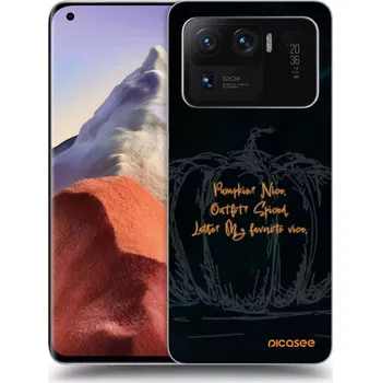 Pouzdro na mobilní telefon Picasee silikonový černý obal pro Xiaomi Mi 11 Ultra - Pumpkin