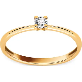 Prsten Zásnubní diamantový prsten Calista, žluté zlato FLBR016 + dárkové balení LUXUS zdarma