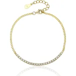 JVD Třpytivý pozlacený náramek se zirkony SVLB0557XJ6GO18 + 2 měsíce na vrácení zboží