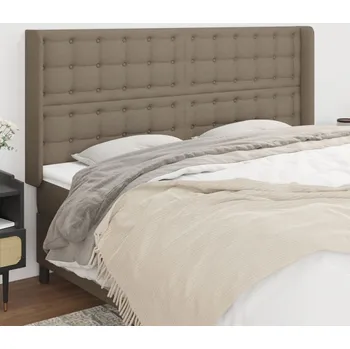 Čelo postele typu ušák taupe 163x16x118/128 cm textil IM_3120024