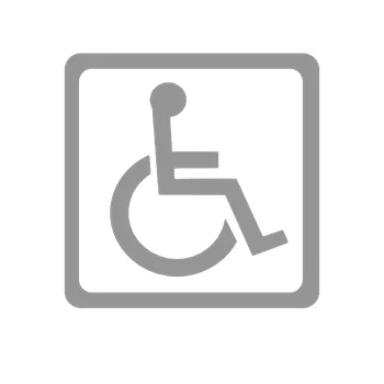 Samolepicí dekorace na vozidlo SiluGraf Samolepka silueta Invalida • stříbrná matná - 10 cm