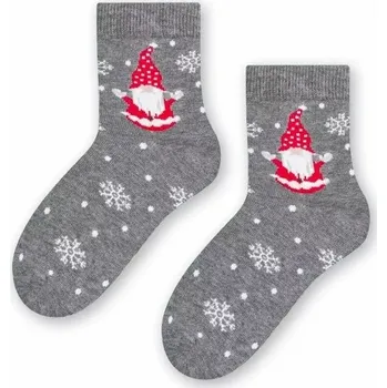 Dětské ponožky Zimní skřítek - 26-28 / šedá