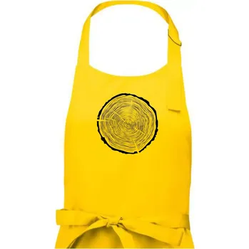 Kuchyňská zástěra Letokruhy 60 bez věku - Pánská zástěra na vaření - Univerzální velikost ( Žlutá )