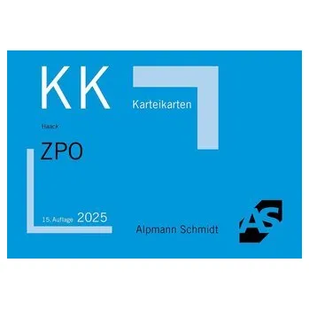 Karteikarten ZPO - Haack, Claudia [DE] (2025, Alpmann Schmidt)