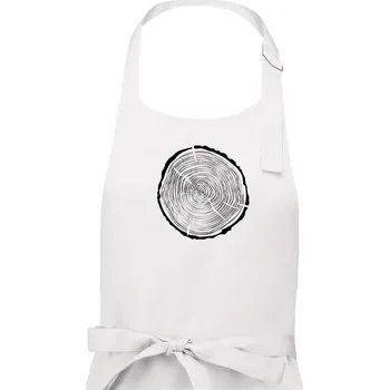 Kuchyňská zástěra Letokruhy 40 bez věku - Dámská zástěra na vaření - Univerzální velikost ( Bílá )