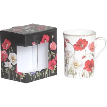 HOME ELEMENTS Hrnek 300 ml, Máky bílé