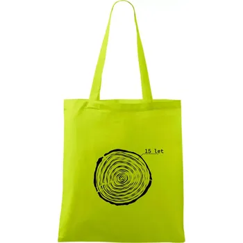 Letokruhy - 15 - Taška bavlněná - 42 x 38 cm ( Limetková )