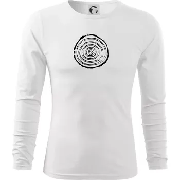 Pánské oblečení Letokruhy 10 bez věku - Triko s dlouhým rukávem FIT-T long sleeve - S ( Bílá )