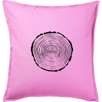 Polštář Letokruhy 30 bez věku - Polštář 50x50 - 50x50 - Pouze potah ( Růžová )