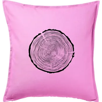 Polštář Letokruhy 90 bez věku - Polštář 50x50 - 50x50 - Pouze potah ( Růžová )