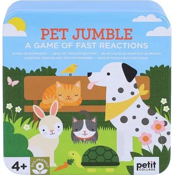 Desková hra Petit Collage Hra rychlých reakcí Domácí mazlíčci v dóze