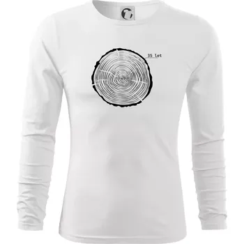 Pánské oblečení Letokruhy - 35 - Triko s dlouhým rukávem FIT-T long sleeve - S ( Bílá )