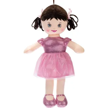 Panenka Panenka Viktorka soft textilní světle růžová hadrová látková na baterie CZ Světlo Zvuk | 444749