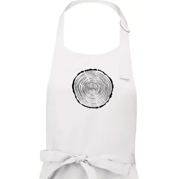 Kuchyňská zástěra Letokruhy 30 bez věku - Pánská zástěra na vaření - Univerzální velikost ( Bílá )